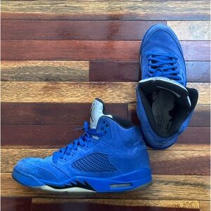 Blue suede Air Jordan 5 Size 12